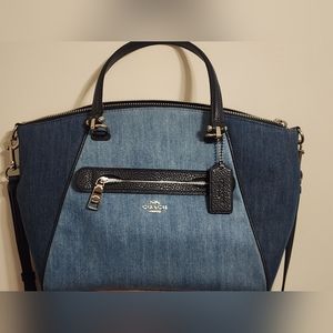 Coach denim tote bag